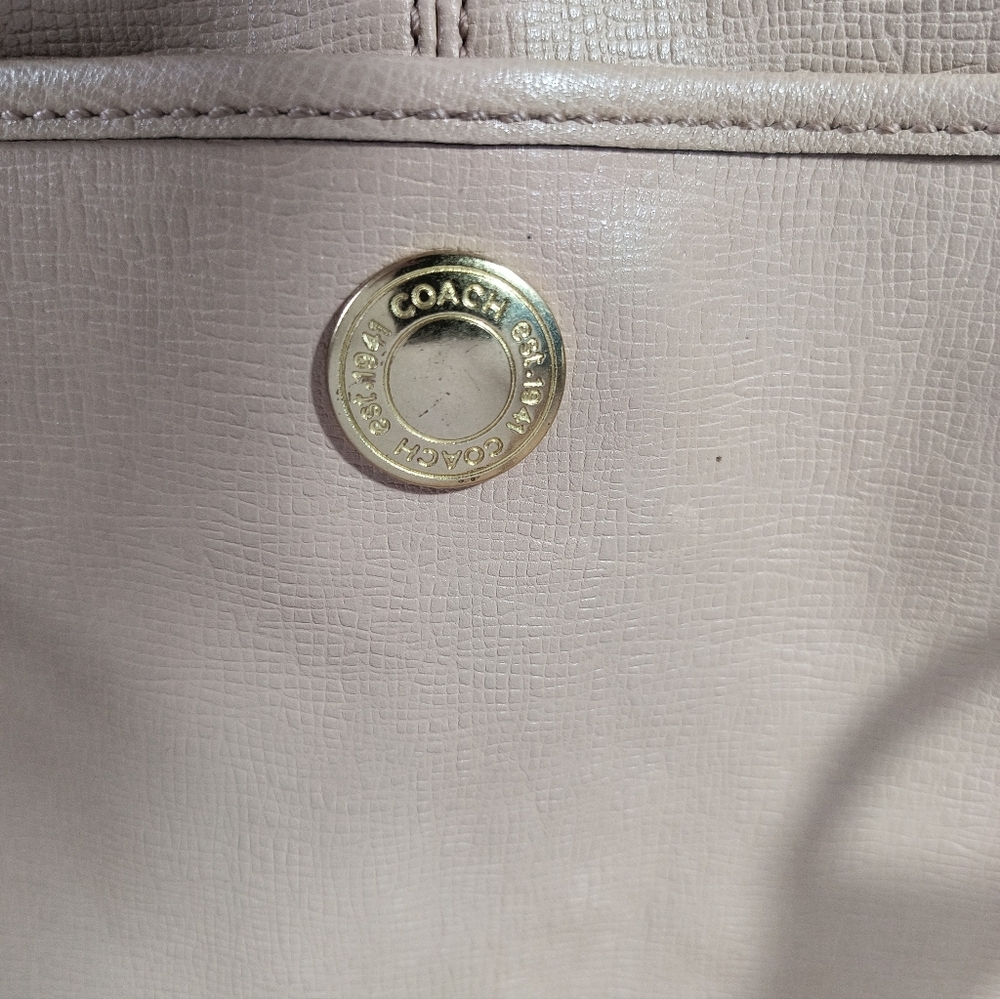Coach Addison Spectacular Handcrafted Beige Leather Satchel Tote Shoulder Bag - Picture 11 of 14